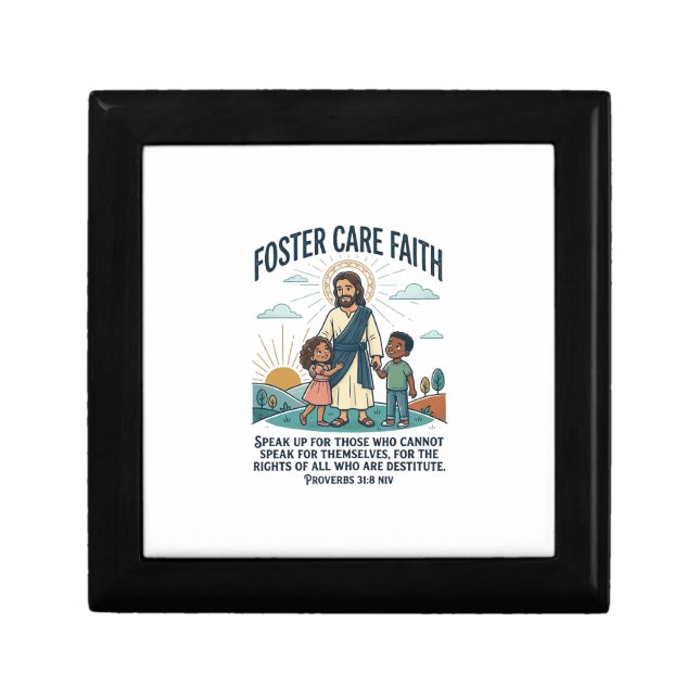 Jesus Adoption Foster Care Graphic Tee Christian A Gift Box (Front)