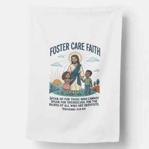 Jesus Adoption Foster Care Graphic Tee Christian A House Flag