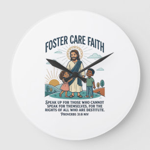 Jesus Adoption Foster Care Graphic Tee Christian A Large Clock