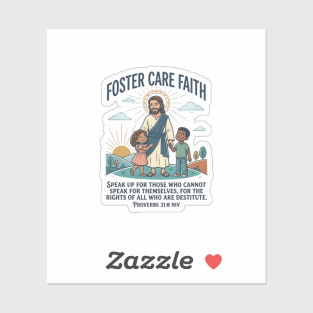 Jesus Adoption Foster Care Graphic Tee Christian A Sticker (Sheet)