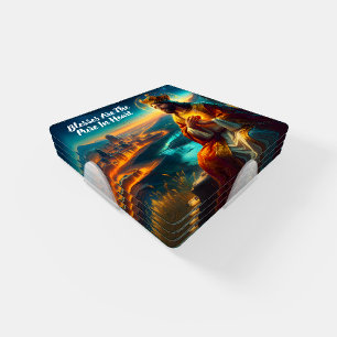 Jesus Adorned With a Majestic Crown Coaster Set