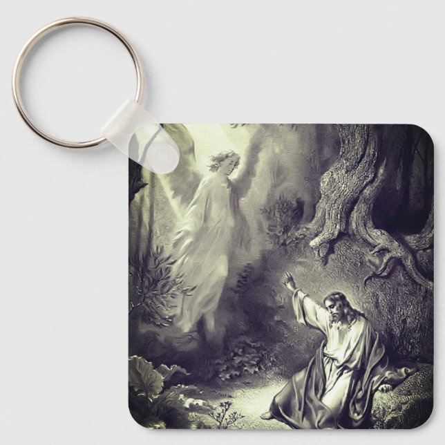 Jesus Agony In The Garden Religious  Keychain (Front)