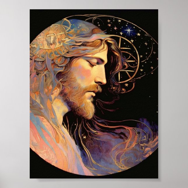 Jesus AI Generated Art Poster (Front)