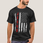 Jesus American Flag Vintage Stars Stripe Christian T-Shirt