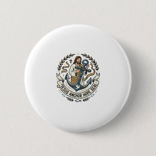 Jesus Anchor Hope Seal Jesus Anchor Hope Seal Chri Button