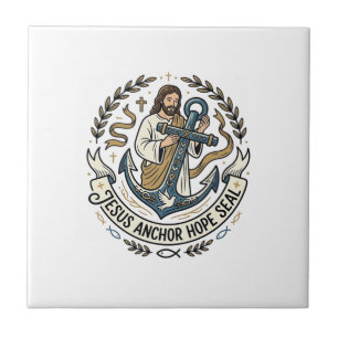Jesus Anchor Hope Seal Jesus Anchor Hope Seal Chri Ceramic Tile
