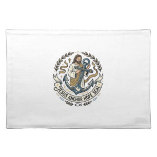 Jesus Anchor Hope Seal Jesus Anchor Hope Seal Chri Cloth Placemat