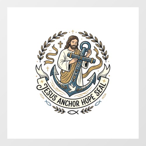 Jesus Anchor Hope Seal Jesus Anchor Hope Seal Chri Window Cling