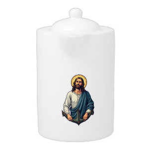 Jesus Anchor Hope Vintage Engraving Tee 2 Teapot