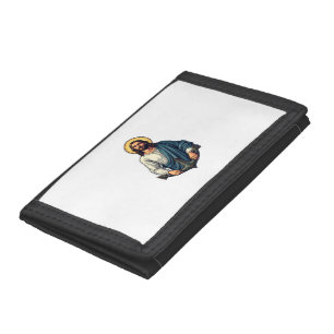 Jesus Anchor Hope Vintage Engraving Tee 2 Trifold Wallet