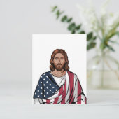 Jesus and American flag (Standing Front)