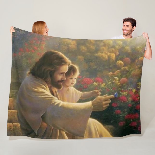 JESUS and BABY Fleece Blanket (In Situ)