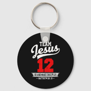 Jesus And Baseball Team Jesus Christian Matthew 28 Keychain