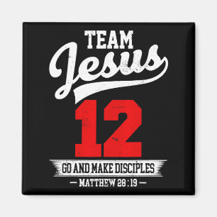 Jesus And Baseball Team Jesus Christian Matthew 28 Magnet