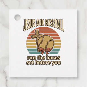 Jesus and Baseball Vintage Christian Shirt Favor Tags