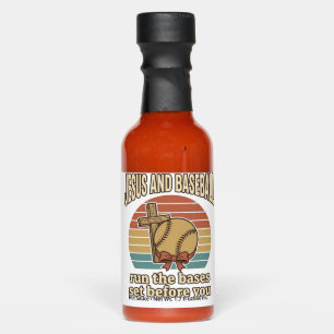 Jesus and Baseball Vintage Christian Shirt Hot Sauces