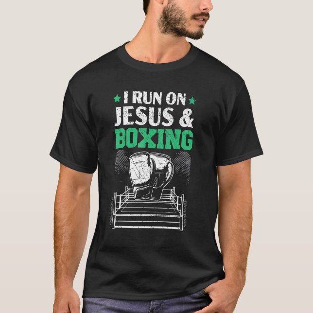 Jesus And Boxing Christian Professional Boxer Spor T-Shirt (Front)