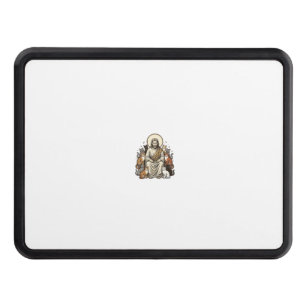 Jesus and Cats Vintage Hitch Cover