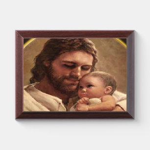 Jesus and child award plaque