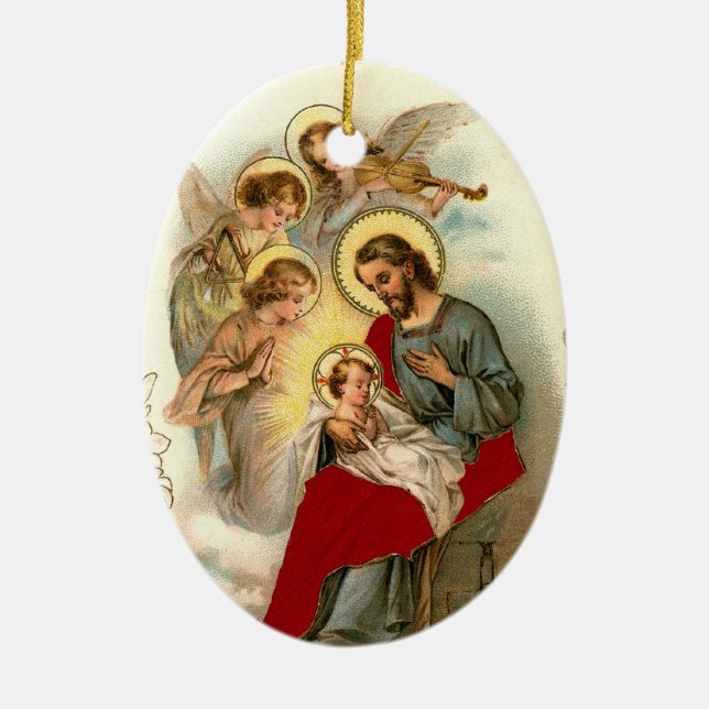 Jesus and Child Christmas Ornaments (Front)