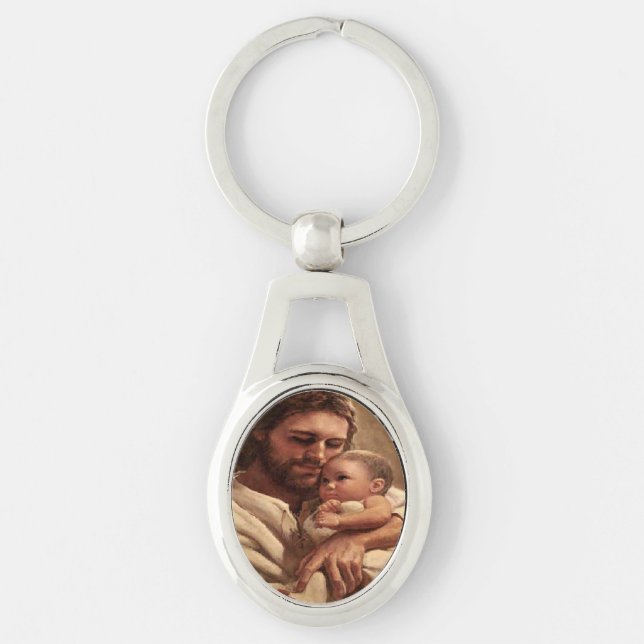 Jesus and child keychain (Front)