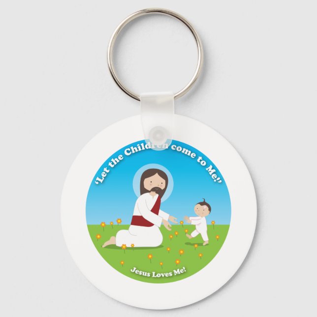 Jesus and Child Keychain (Front)