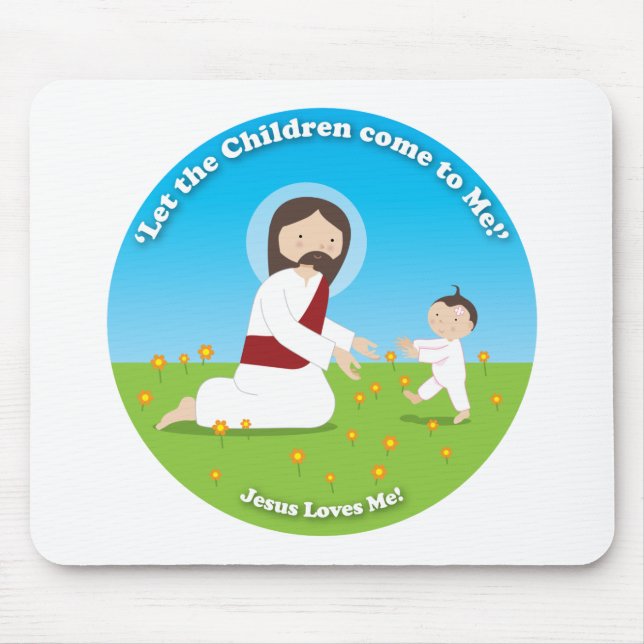 Jesus and Child Mouse Pad (Front)