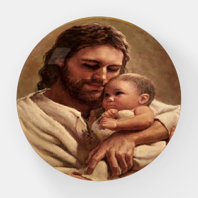Jesus and child paperweight (Front)