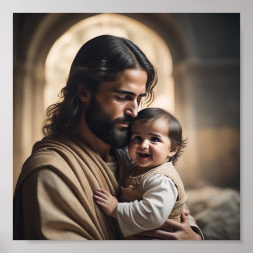 Jesus and Child Poster