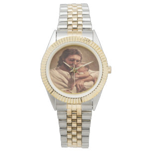 Jesus and child watch