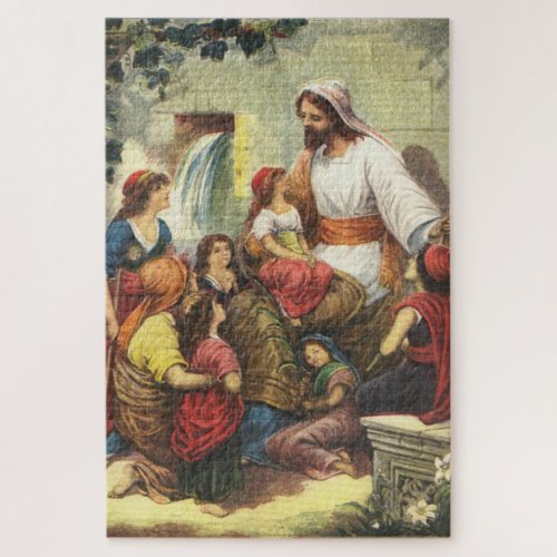 Jesus and Children Jigsaw Puzzle
