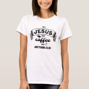 JESUS AND COFFEE Christian T-Shirt