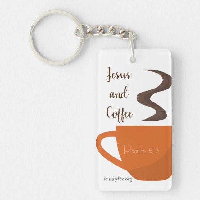 Jesus and Coffee Keychain (Front)