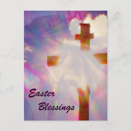 Jesus and Cross Easter Post Card