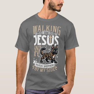 Jesus and dog Dutch Shepherd T-Shirt