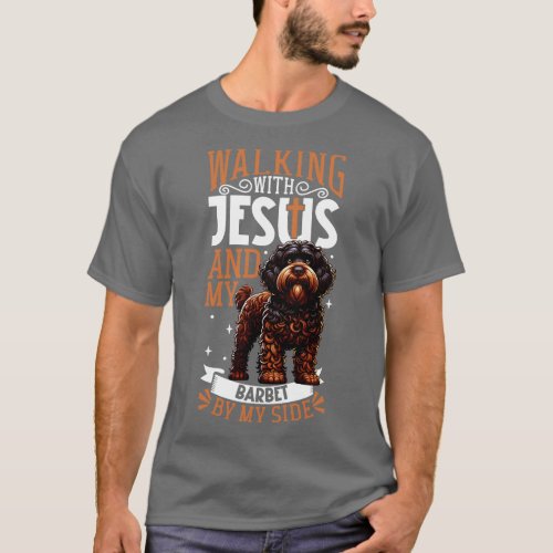 Jesus and dog French Water Dog T_Shirt