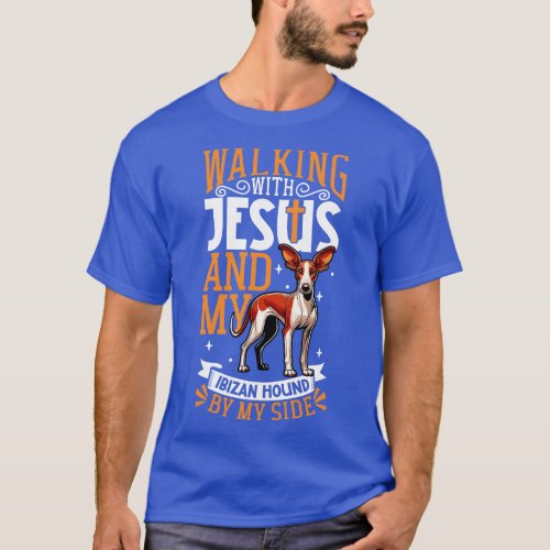 Jesus and dog Ibizan Hound T_Shirt