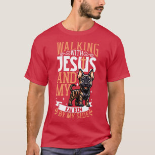 Jesus and dog Kai Ken T-Shirt