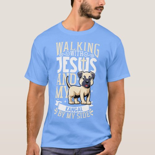 Jesus and dog Kangal Shepherd T_Shirt