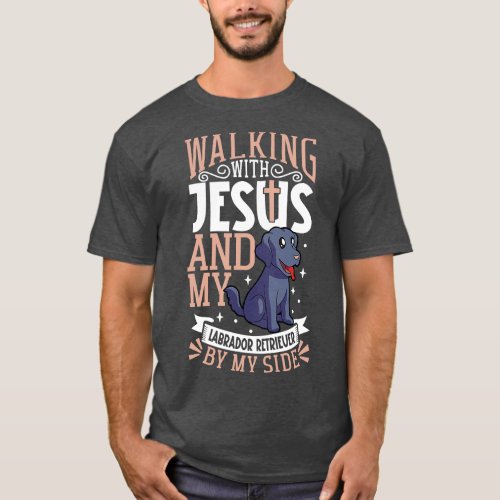Jesus and dog Labrador Retriever T_Shirt