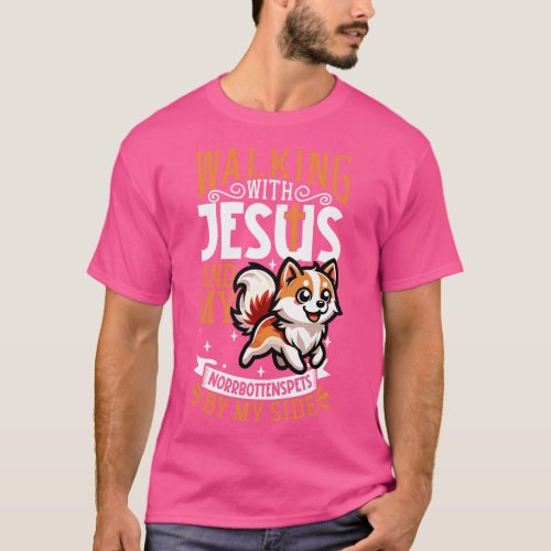 Jesus and dog Norrbottenspets T_Shirt
