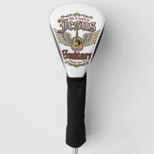 Jesus and Guitars Vintage Christian Guitar Golf Head Cover