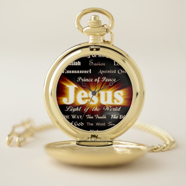 Jesus and His Names Pocket Watch (Inside)