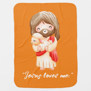JESUS AND HIS SHEEP BABY BLANKET