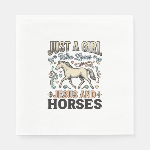 Jesus And Horses Girl Vintage Horse Faith Shirt De Napkins