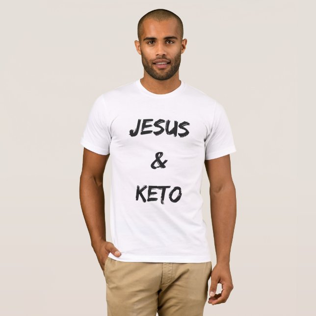 Jesus and Keto Men's Graphic T T-Shirt (Front Full)