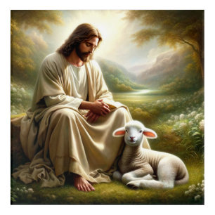 Jesus and Lamb Acrylic Print