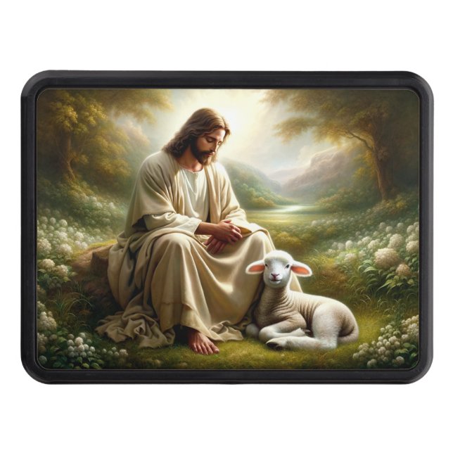 Jesus and Lamb Hitch Cover (Front)