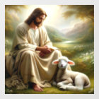 Jesus and Lamb Window Cling