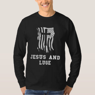 Jesus and Luge Christian Jesus Fan T-Shirt